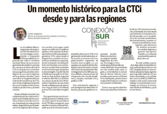 Un momento histórico para la CTCi desde y para las regiones