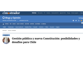 Columna de opinión: Gestión pública y nueva Constitución: posibilidades y desafíos para Chile