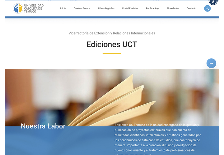 Ediciones UCT estrena nueva página web
