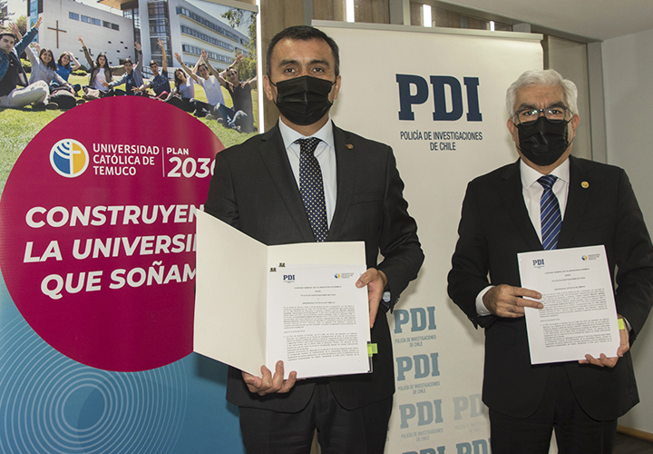 UCT formaliza lazos de colaboración con la Policía de Investigaciones de Chile