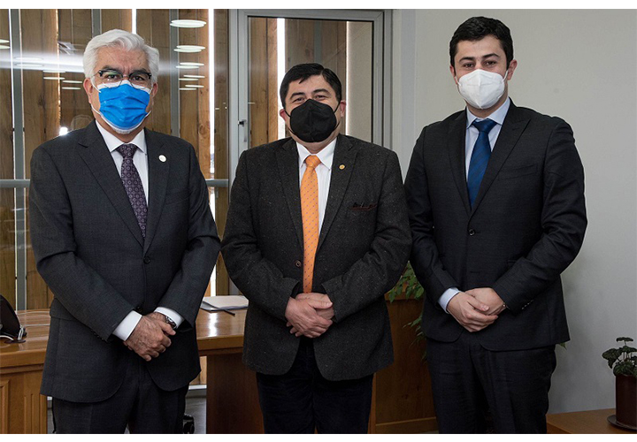 Rector Bórquez recibe visita protocolar de su par de la Universidad Arturo Prat, UNAP