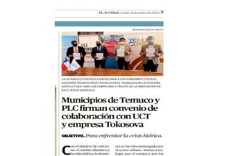 Municipios de Temuco y Padre Las Casas firman convenio de colaboración con UCT y empresa Tokosova