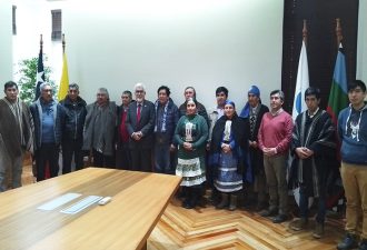 En histórico encuentro, Rector Bórquez se reúne con 10 lonkos de Kiñel Mapu Truf Truf