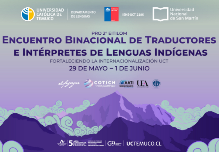 Temuco será sede de Encuentro binacional de traductores e intérpretes de lenguas originarias: qom, wichí, rapa nui y mapudungun