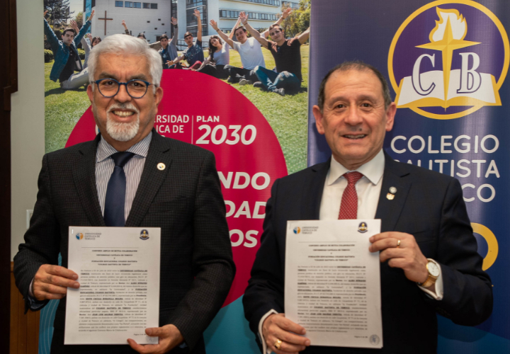 Colegio Bautista firmó convenio de colaboración con la UC Temuco