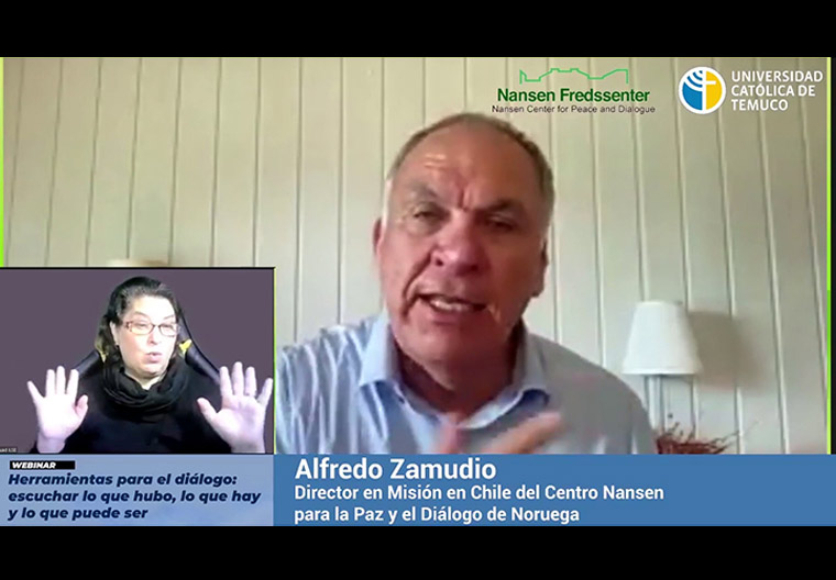 Director en Misión en Chile del Centro Nansen participó en webinar en la UCT: "Solamente el escucharse ya es transformador"