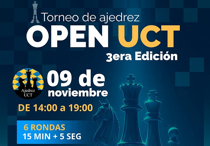 Torneo de Ajedrez OPEN UCT celebra 3ra edición: competencia abierta en Temuco