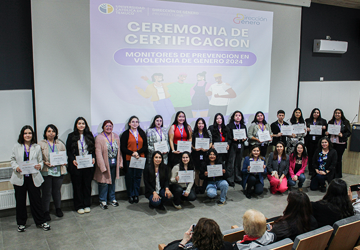 UCT celebró la Ceremonia de Certificación de Monitores en Prevención de Violencia de Género 2024
