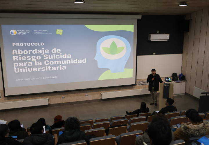 Dirección de Vida Universitaria inicia socialización de Protocolo de Abordaje de Riesgo Suicida para la Comunidad UC Temuco