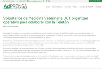 Voluntarios de Medicina Veterinaria UCT organizan operativo para colaborar con la Teletón