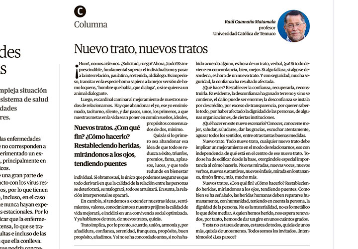 Nuevo trato, nuevos tratos