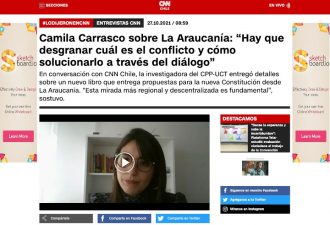 27.10.2021 Camila Carrasco sobre La Araucanía: "Hay que desgranar cuál es el conflicto y cómo solucionarlo a través del diálogo"