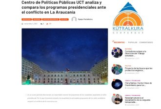 Centro de Políticas Públicas UCT analiza y compara los programas presidenciales ante el conflicto en La Araucanía