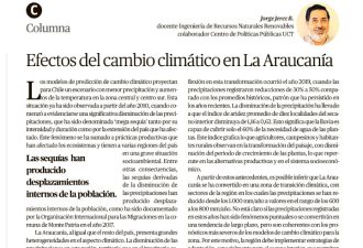 Efectos del cambio climático en La Araucanía