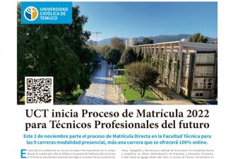 UCT inicia Proceso de Matrícula 2022 para Técnicos Profesionales del futuro