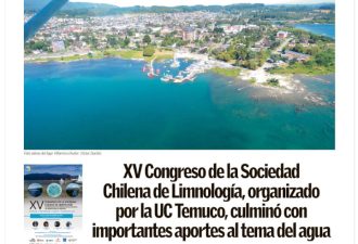 XV Congreso de la Sociedad Chilena de Limnología, organizado por la UC Temuco, culminó con importantes aportes al tema del agua