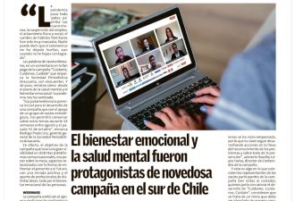 El bienestar emocional y la salud mental fueron protagonistas de novedosa campaña en el sur de Chile