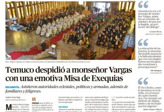 Temuco despidió a monseñor Vargas con una emotiva Misa de Exequias