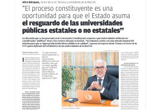 Entrevista a Aliro Bórquez, rector de la UC Temuco y presidente de la Red G9