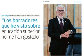 Aliro Bórquez, titular de G9: “Los borradores que he visto sobre educación superior no me han gustado”
