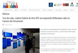Tras dos años, reabren Galería de Arte UCT con exposición Reflexiones sobre la fractura del firmamento